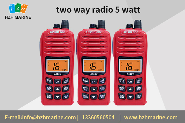 The relationship with two way radio 5 watt and distance